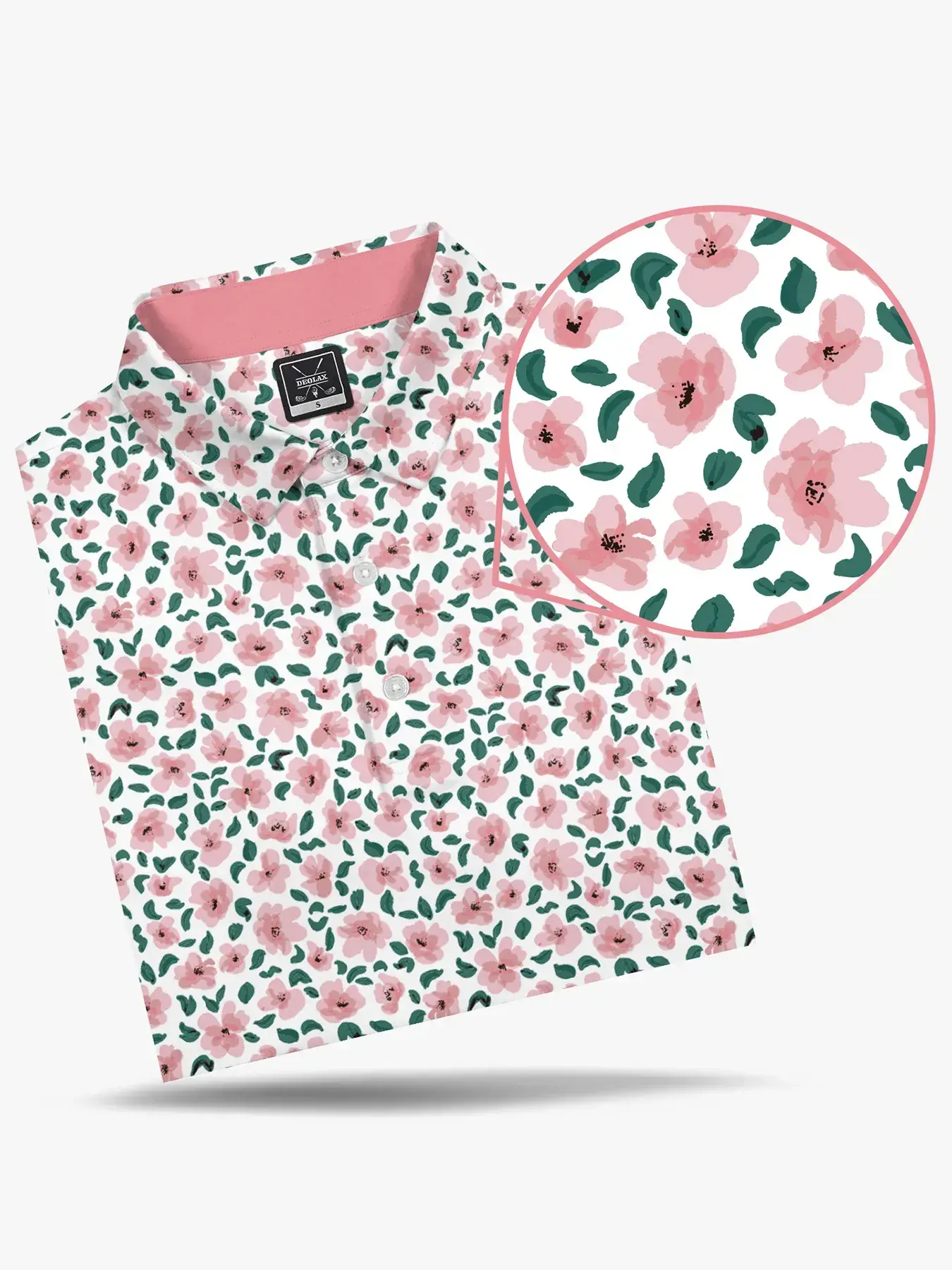 DEOLAX Brand - The Cherry Bloom Polo | Pink Blossom