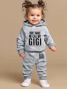 Cute Toddler Girl Sportswear Set, Casual Letter Print Fall Clothes Set, Hooded Sweatshirt Pants, Spring Cute Toddler Girl Sportswear Set, Casual Letter Print Fall Clothes Set, Hooded Sweatshirt Pants, Spring