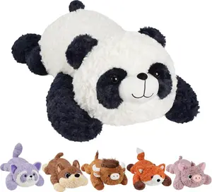 GILFWM 25" 5 Lbs Weighted Stuffed Fox Animal, Heatable & Coolable Plush with Microwavable Heating Pad, Removable Soft Washable Plushie Pillow Toy Gift for Kids & Adults