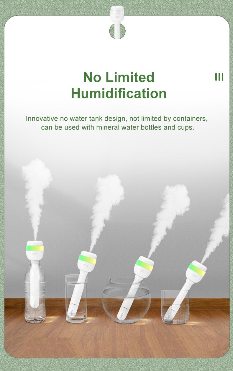 Portable Mini Humidifier,Air Purifiers,Colorful,USB Powered,Water Shoortage Protection, Ultra-Quiet, Portable Mini Air Purifiers foor Bedroom Desk Car Travel Office Baby