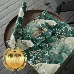 Polar Bears Wrapping Paper Rolls, Polar Bears Gift Wrap, Winter Bears Gift Wrap, Christmas / Birthday Gift Wrap Rolls, Icy Bears