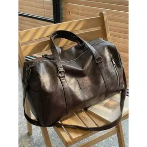 Soft Leather Dry Wet Separated Gym Bag, Fashion Large Capacity Travel Backpack, Luggage Shoulder Crossbody Bag, Sports Bag, Athletic Bag