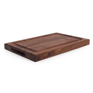 John Boos Reversible 18" Barbecue Carving Cutting Board w/ Juice Groove, Walnut John Boos Reversible 18" Barbecue Carving Cutting Board w/ Juice Groove, Walnut