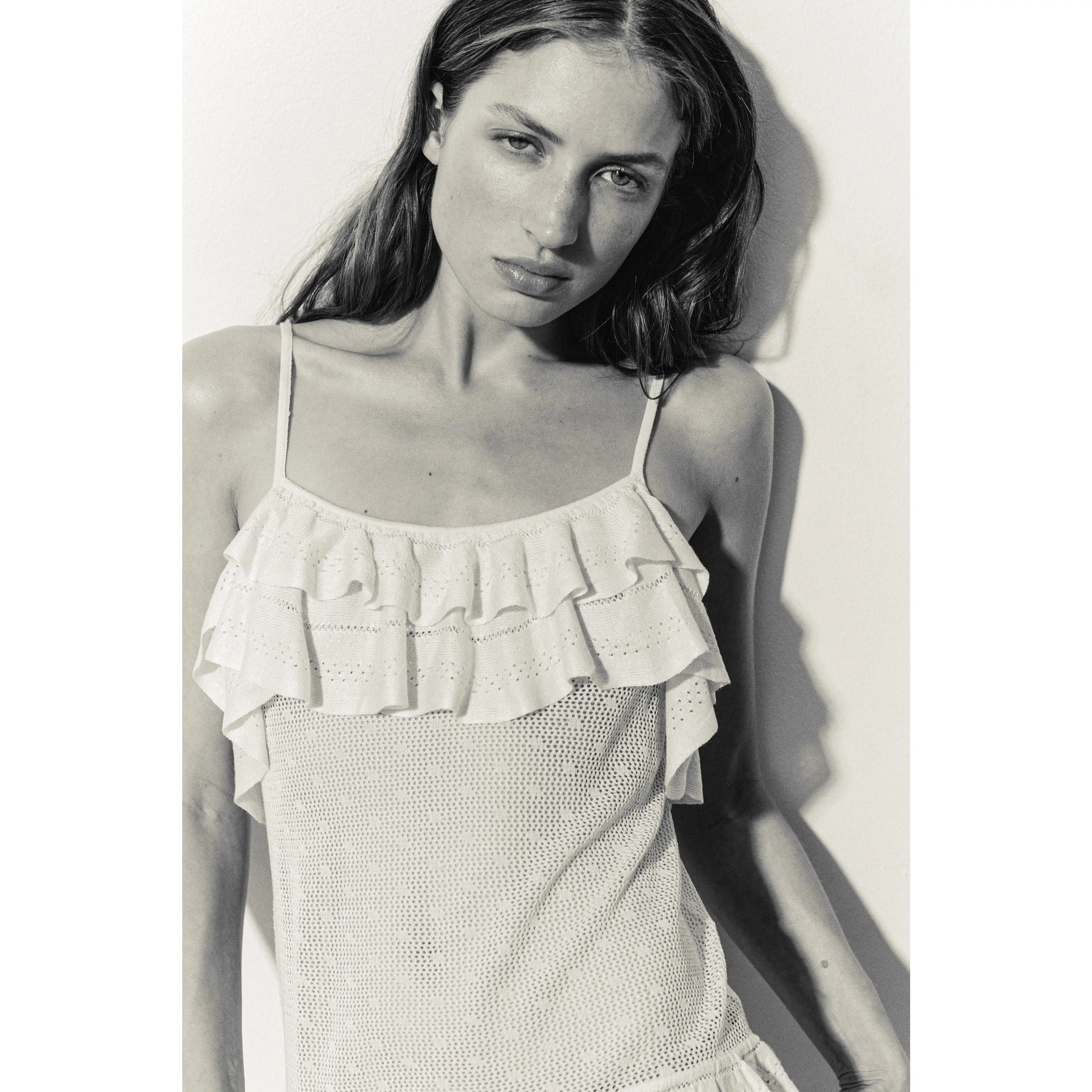 H&M Flounced pointelle-knit top H&M Flounced pointelle-knit top