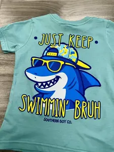 Just Keep Swimmin' Bruh Boy's Short Sleeve Shirt