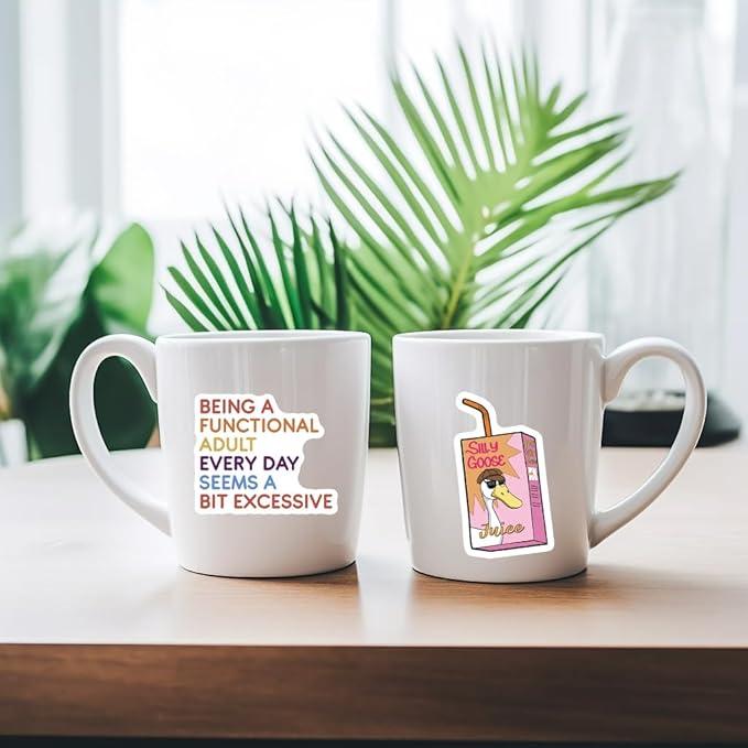 130 Pcs Funny Gift Stickers for Adults (Dirty) Meme Water Bottles Prank Pack Waterproof Cool Sticker for Laptop, Hard Hats, Sarcastic, Vinyl Decals Hilarious Gift