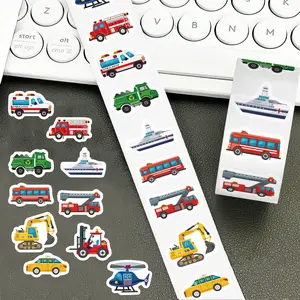 500pcs Truck Vehicle Roll Sticker Series, Office Supplies Notebook Accessories, Decorative Sealing Stickers for Cups, Laptops, Suitcases, DIY Notebook Decorations, Birthday Gifts