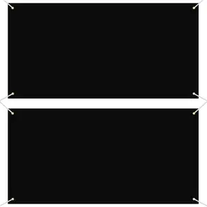 2 Pieces Large Banners Signs Polyester Oxford Cloth Sublimation Banner with Rope for Indoor Wall Outdoor Easy Hang Sign DIY Banner Sign for Business Office Supply (Black,2 x 4 Feet)