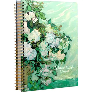 Large Spiral Notebook, B5, 300 Pages, 8x10 Big Notebook, Hardcover Large Journal, Thick Lined Notebook, Between College Ruled and Wide Ruled, Van Gogh Gifts for Women and Children.