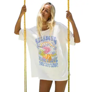 Billabong Peach And Love oversized T-shirt in white billabongshirts