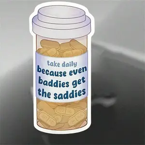 Removable Waterproof Durable Funny Mental Health Awareness Stickers - Perfect For Best Friends And Nurses, Cute  Themed Stickers
