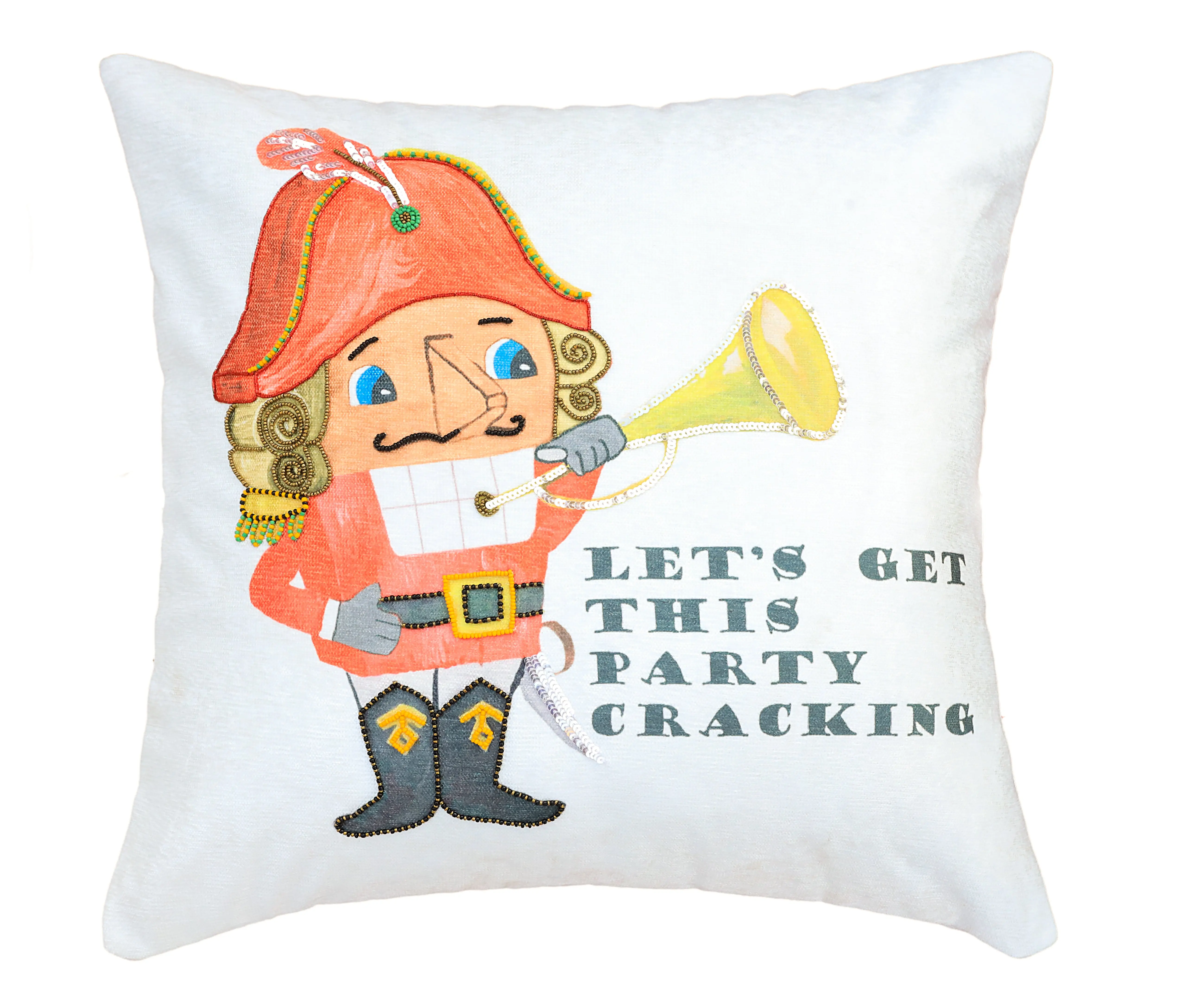 Vibhsa Nutcracker Party Christmas Pillow 20" x 20"