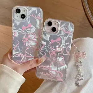 Cute Butterfly Angel Bowknot Pendant Case For Honor X9C 200 Smart 400 Lite X7C X6C X5B X5C Plus X8C X7D X9D Magic 7 8 Lite Girl Star Flash Laser Phone Cover Cases