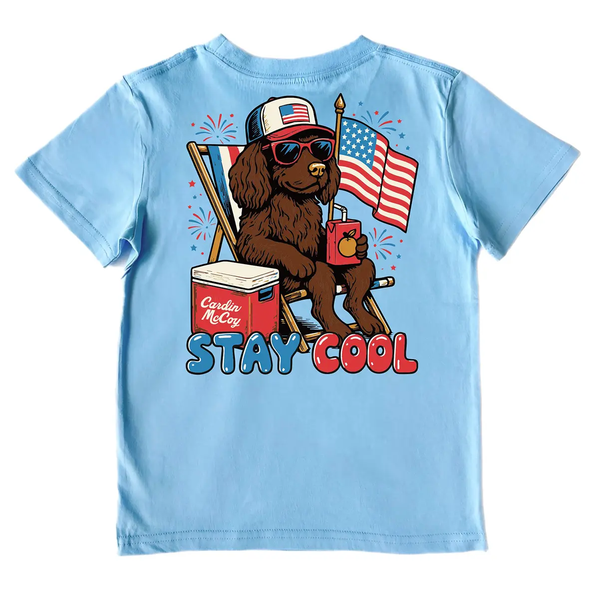 Stay Cool Kids Shirt, Cute Checkered 4th of July Toddler Tee,Hunting Season Toddler Shirt, Chocolate Lab Dog Mallard Tee, Cute Kids Tee