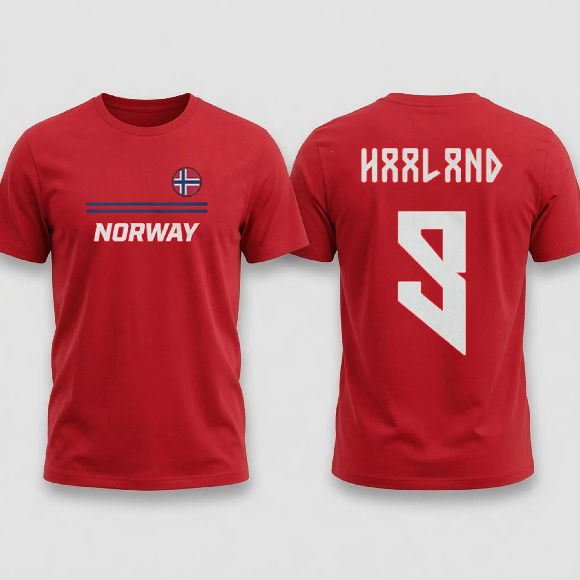 Erling Haaland #9 Shirt, Norwegian soccer player, Erling Haaland Shirt,Norway Flag Game Day Shirt
