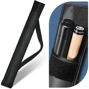 Soft Vinyl Billiard Pool Cue Stick Carrying Case Bag Holds 1 Butt/1 Shaft 31 Inches Long Snooker Storage Bag