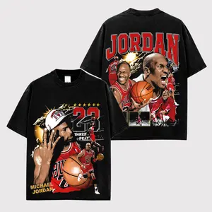 [X-26] Michael Jordan 'Three Peat' 23 For Bulls Nation High-Quality 100% Cotton T-Shirt (Made In US), MJ23 Jordan Hooper Shirt, Game Day Outfits, Gift For Chicago Basketball Fans, Basketball Graphic Tee