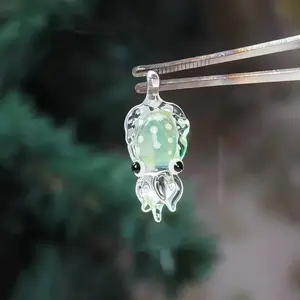 Handcrafted Glass Pendant Necklace Additions Featuring a Squid Charm