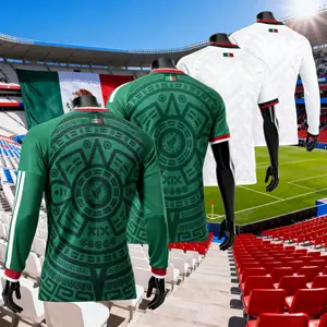 2026 National Home and Away Green and White Short-Sleeve and Long-Sleeve Soccer Jerseys