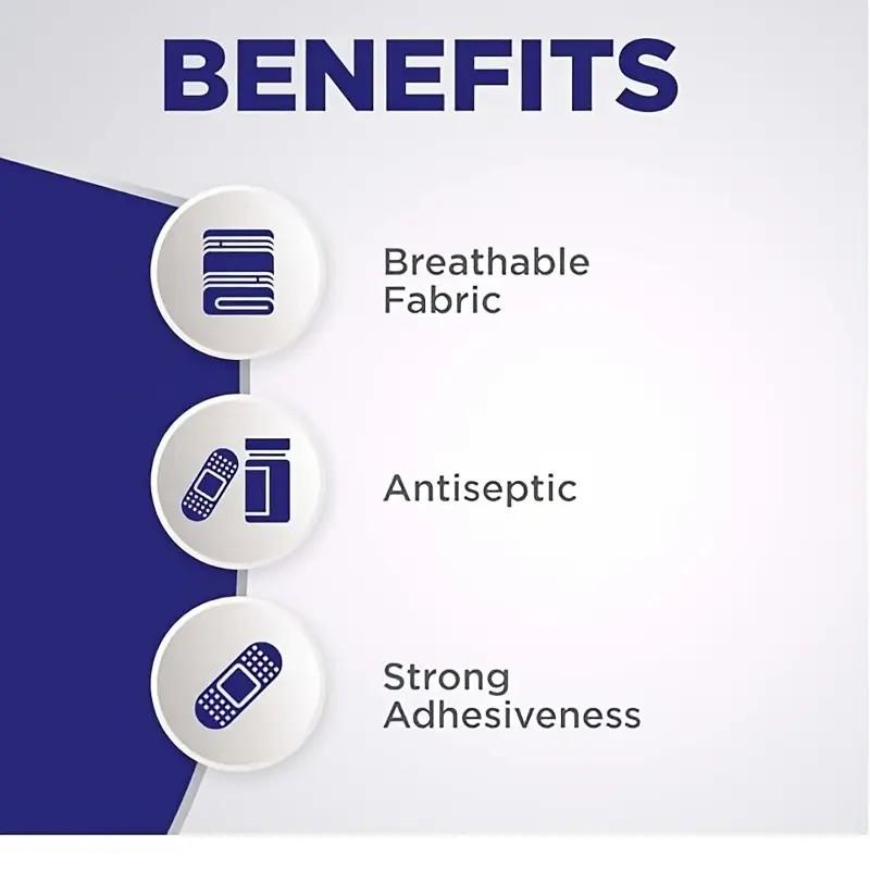 100/500pcs Flexible Fabric Adhesive Bandage, High Viscosity, Waterproof And Breathable, Beige, One Size Fits All, Individually Packaging, First Aid And Wound Care Products