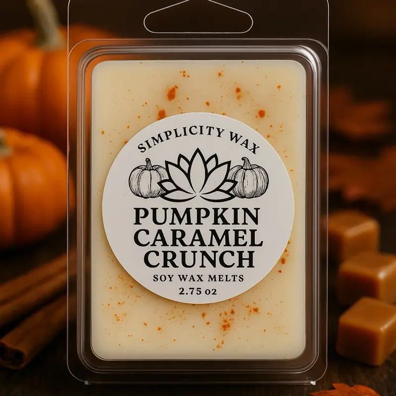 Pumpkin Caramel Crunch Soy Waxmelts-Scented-Fallvibes-Gift for her-Pumpkin everything-pumpkin spice candle- Decor Autumn Cozy Spooky Waxmelts Ornaments Decoration Perfume Aroma