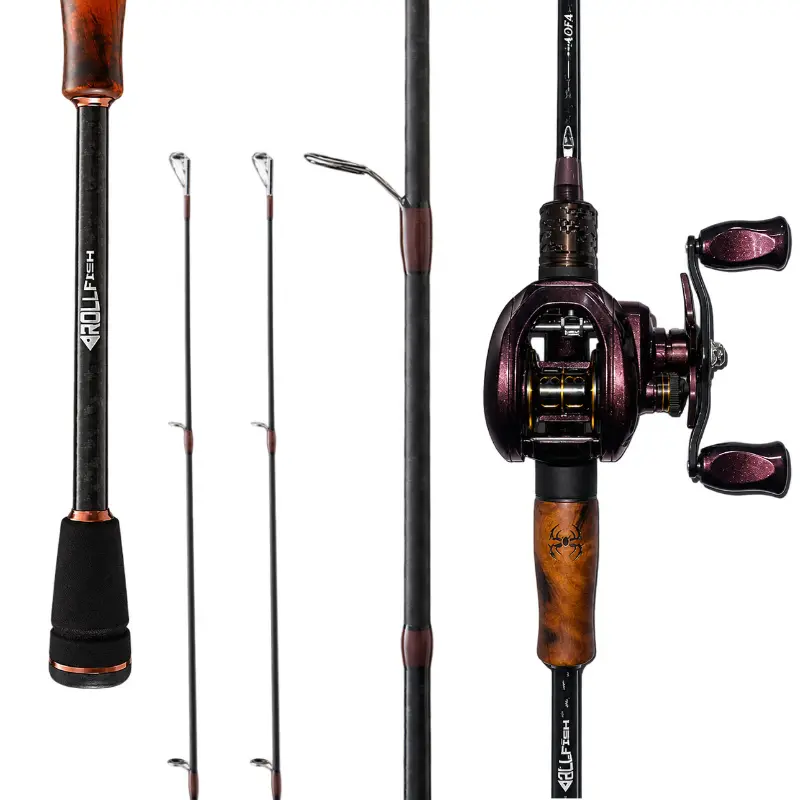 5.9FT Baitcasting Rod and Reel Combo, Lightweight 2-Piece ML Casting Rod with 7.2:1 Baitcaster Reel, 9-Level Magnetic Brake, 5-30g Lures for Bass Freshwater Fishing loudest ding