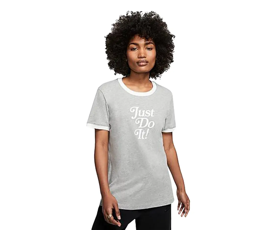 Nike Just Do It Ringer Womens Active Shirts & Tees