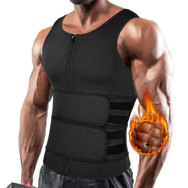 Men Body Shaper Waist Trainer Vest Sauna Sweat Compression Undershirt Shapewear Tank Tops Vest Sports Breathable Outfits Workout Apparel