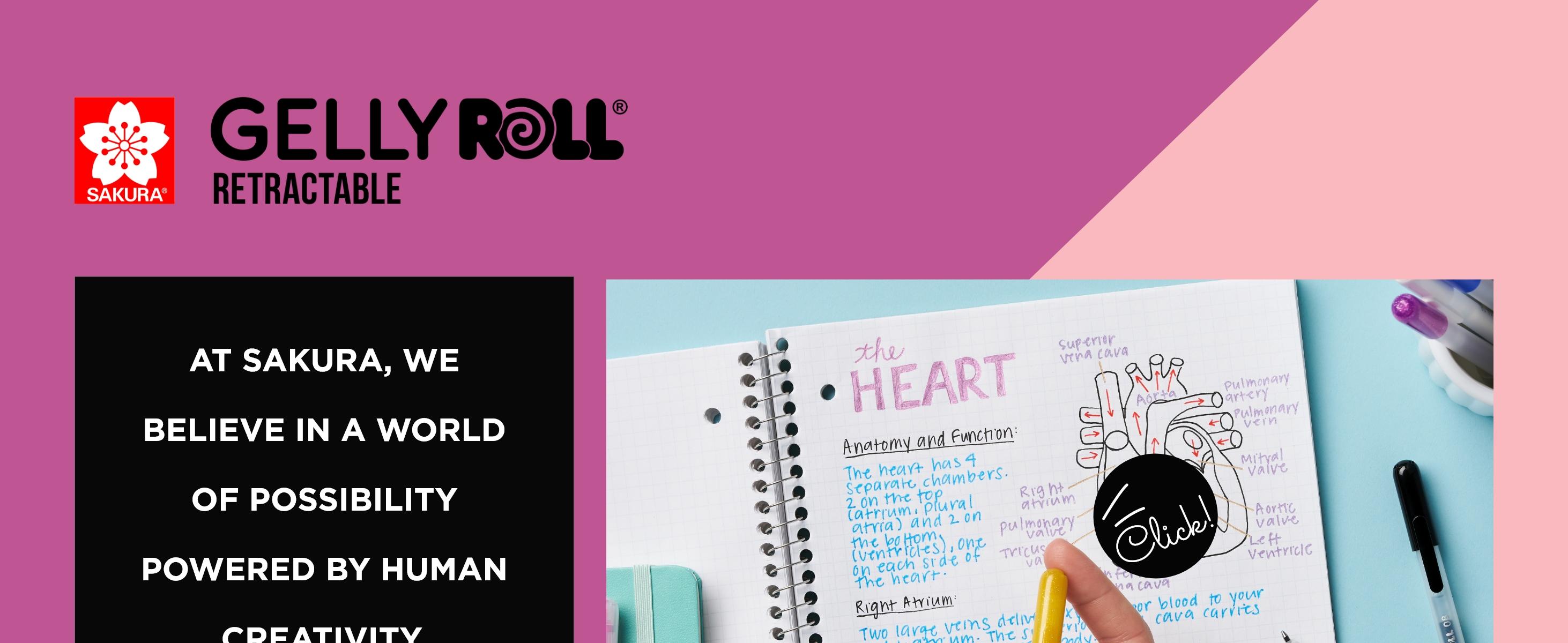 SAKURA Gelly Roll Retractable 25 Piece Gift Set: 24 Pens + 1 Pen Case