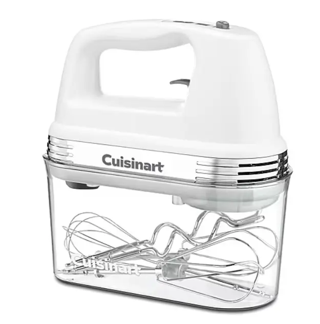 Cuisinart 9-Speed Hand Mixer with Storage Case, Electric Handheld Mixer with Multiple Speed Settings, Beater Attachments and Dough Hooks for Baking, Mixing, Whipping, Creaming and Everyday Kitchen Use
