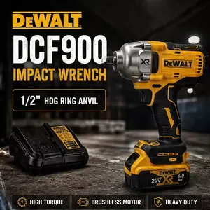 DeWalt DCF900 High Torque Brushless 20V Electric Impact Wrench Lithium Battery Powered Electric   Durable for Professiona Cordless