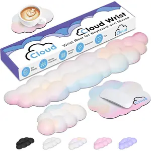 Cloud Wrist Rest Keyboard Palm Rest with Non-Slip Base for Computer Gaming Wrist Rest,  Cloud Arm Rest Keyboard Wrist Pad Rainbow