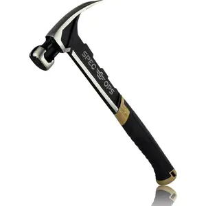 Framing Hammer 22 oz Rip Claw Milled Face Shock-Absorbing Grip 3% Donated to Veterans Black/Tan