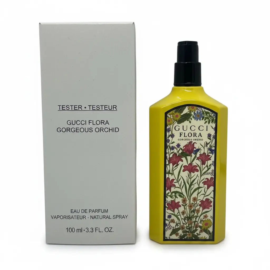 GUCCI Flora Gorgeous Orchid EDP for Women with Orchid Vanilla & Fresh Warmth, Versatile Day Night Wear Perfume - 3.3 oz / 100 ml (Tester Box), 100 Ml Perfume, Ozone Accord, 3.3 Fl Oz (Tester Box), 3 To 3.9 Fl Oz, Versatile Year-Round, Floral, Yes, Women's