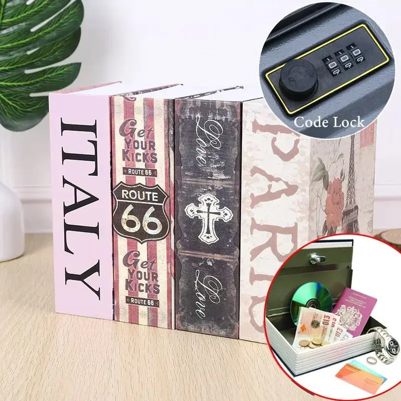 Combination Lock Hidden Box | Steel Book Safe