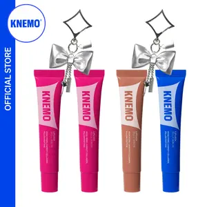 [KNEMO OFFICIAL] Double LipLock Set – 2 LipLock Jelly Serums + Ribbon Keychain Charm | Vegan Rose PDRN, Carrot Collagen, & Pillow Peptides, Hydrating, Plumping Gloss Set