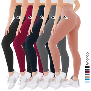 Womens Yoga Pants with Pockets High Waist WorkoutLeggings Running Pants Athletic Leggings