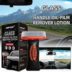 This oven lock handle is equipped with child safety protection design, durable and heat-resistant, paired with car handheld oil mist cream, 100g portable degreaser, can quickly clean car window oil film, glass stain free, compact and easy to carry,