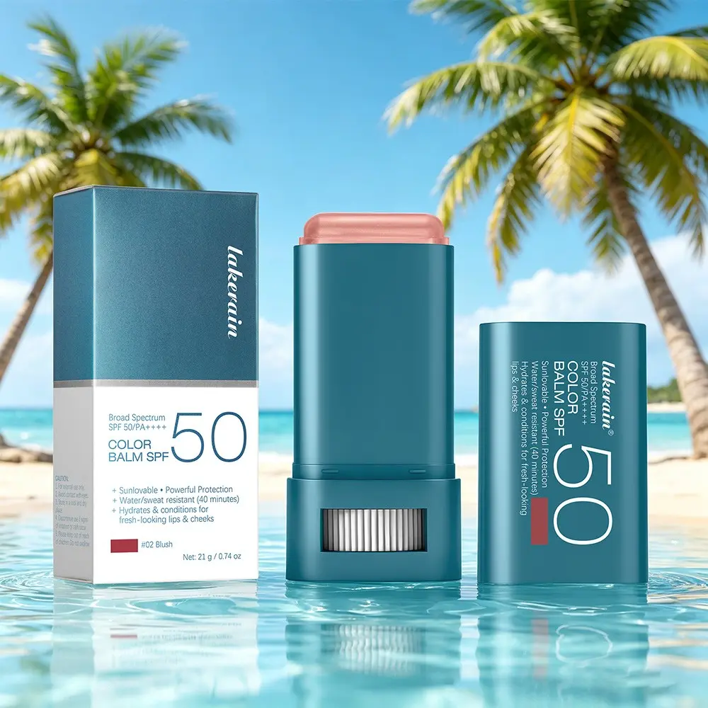 Lakerain 8 Colors Multi-Functional Moisturizing Waterproof Blush Balm, Everyday Versatile Makeup, SPF50+ UV, Long-Lasting Wear, Lightweight Smooth & Easy To Apply, Suitable For Daily Commute And On-The-Go