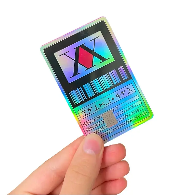 Hunter License Holographic Card Skin | Chip Compatible Debit Card Sticker | Vinyl Credit Card Cover | Anime Inspired Gift