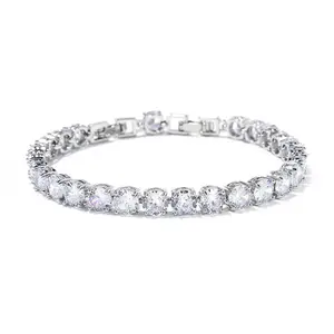 A luxurious, ultra-sparkly bracelet featuring high-end round gemstones in a round shape.