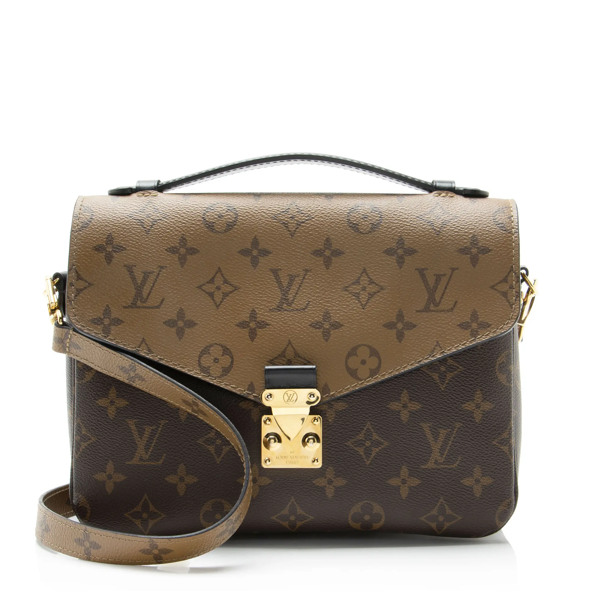 Pre-owned Louis Vuitton Leather Crossbody Bags Reverse Monogram Pochette Metis Shoulder Bag