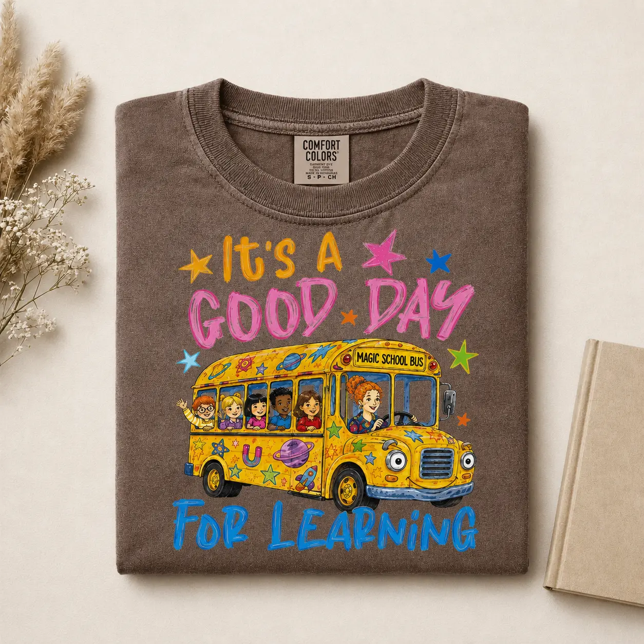 Comfort Colors Good Day For Learning Teacher T-Shirt, The Magic School Bus Back to School T-Shirt, First Day of School Tee, Gift for Teacher