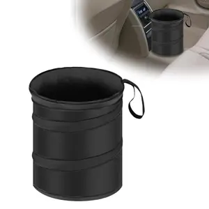 1 PCS Car Trash Can, Collapsible Pop-up Car Garbages Can, Car Accessories Portable Garbage Bin with Elastic Band, Waterproof Small Garbage Can for Back Seat Front Seat, for Outdoor Traveling, Car Organizer