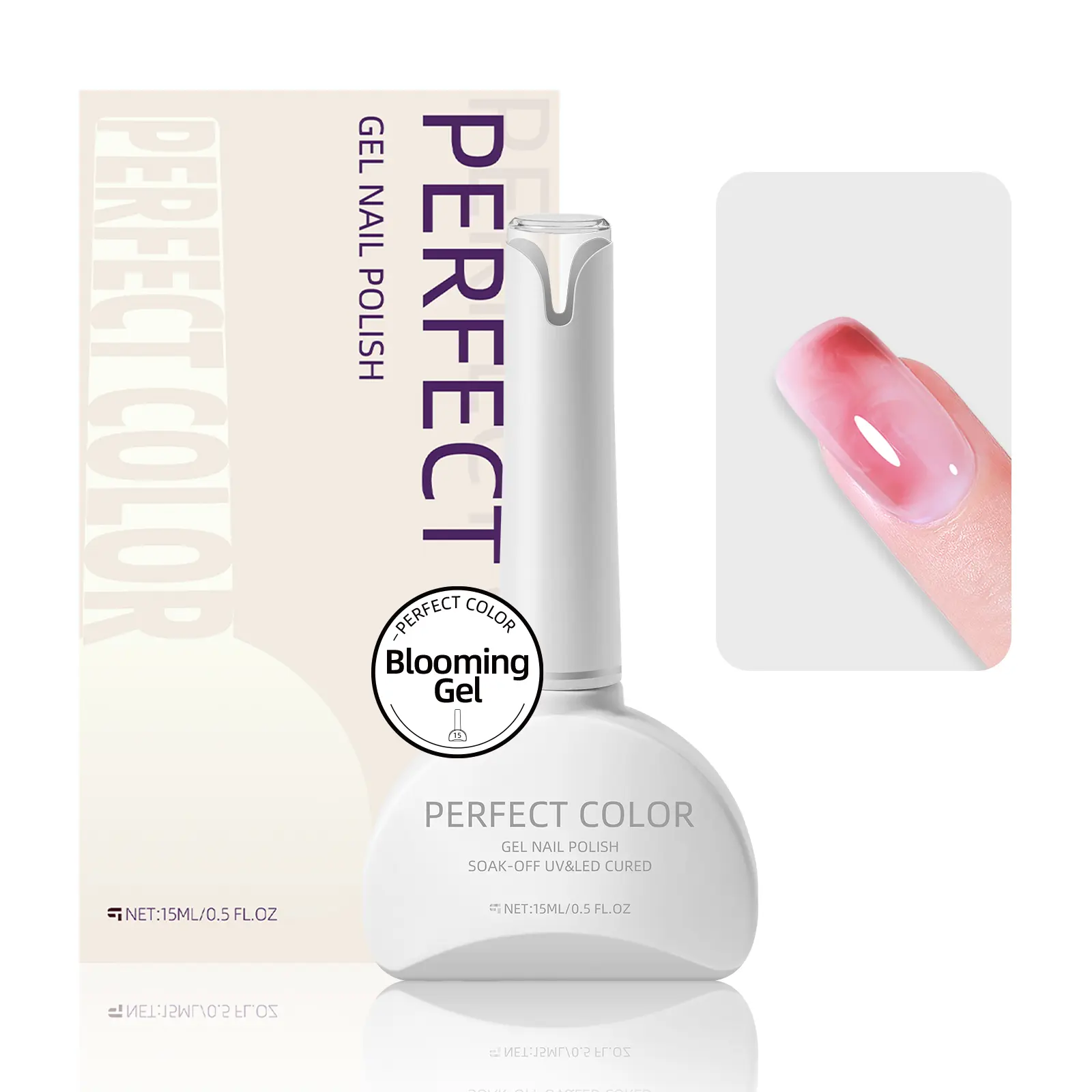 Blooming Gel for Nail Design,15ML Clear Blooming Gel Polishh, Spreading Effect Sheer Painting Gel Nail Art Supplies, Soak off Diy Spring Nail Art Design Manicure Gifts for Women