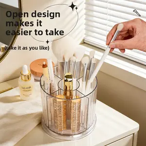 1pc Rotating pen holder storage box, multifunctional student desk pen holder, light luxury high-end office pen holder