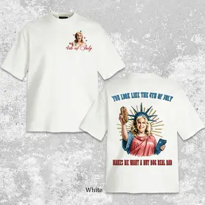 Retro Jennifer Coolidge Paulette Parcelle Iconic Line You Look Like The 4th Of July Makes Me Want A Hot Dog Eeal Bad 4th of July 2 Sides Printed T-shirt Gildan, America Flag Legally Blonde Movie, Indepence Day Shirt, Funny Screen Family Movie