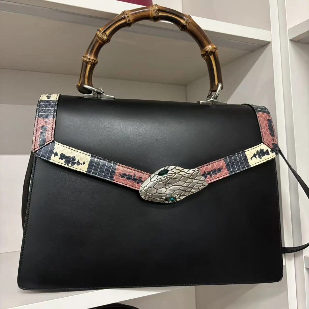 Pre-owned GUCCI dionysus bamboo top handle bag