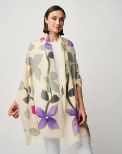 Valentina Hand Painted Premium Cashmere Wrap (W304P)