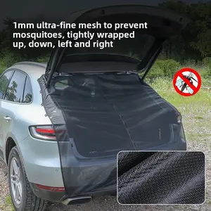 Car Trunk Mosquito Net for SUV/Off-Road Vehicle, Tailgate Camping Mosquito & Sun Protection Mesh Curtain, Breathable Anti-Mosquito Screen for Car Trunk, Car Accessory, Sunshade, Sunshade For Car Outside